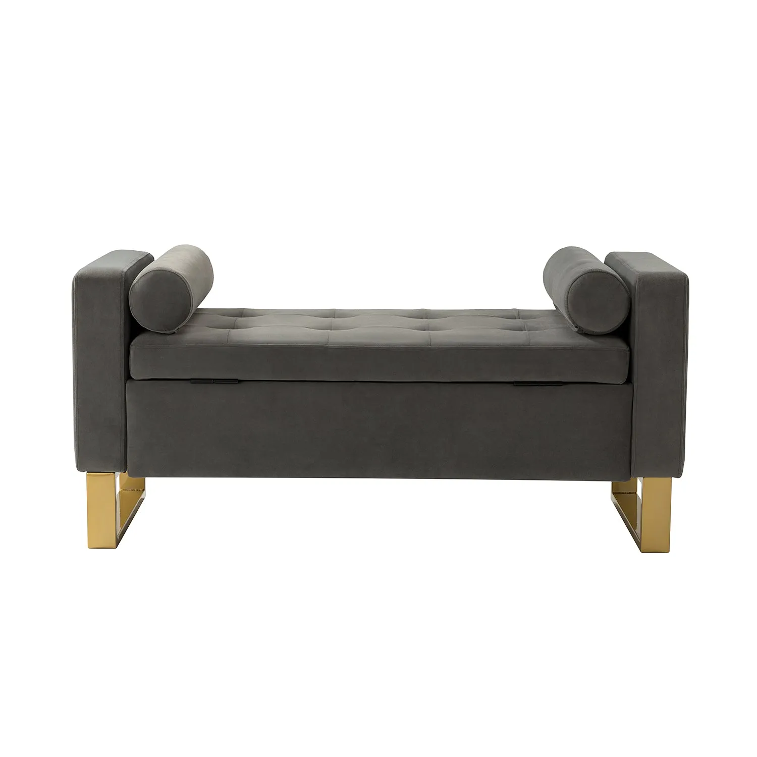 Sabina 50.4" Tufted Flip-Top Storage Bench for Stylish Interiors