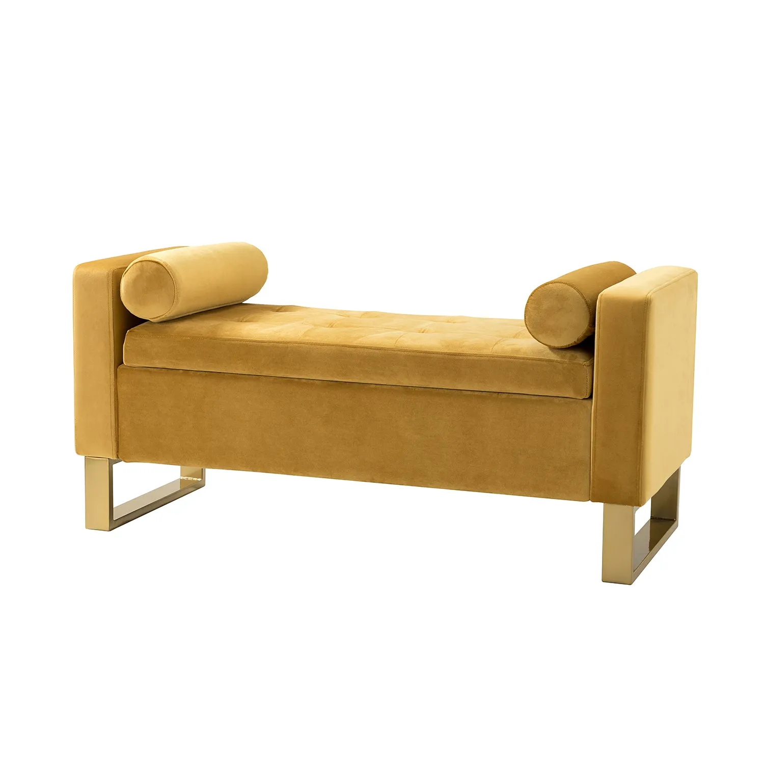 Sabina 50.4" Tufted Flip-Top Storage Bench for Stylish Interiors