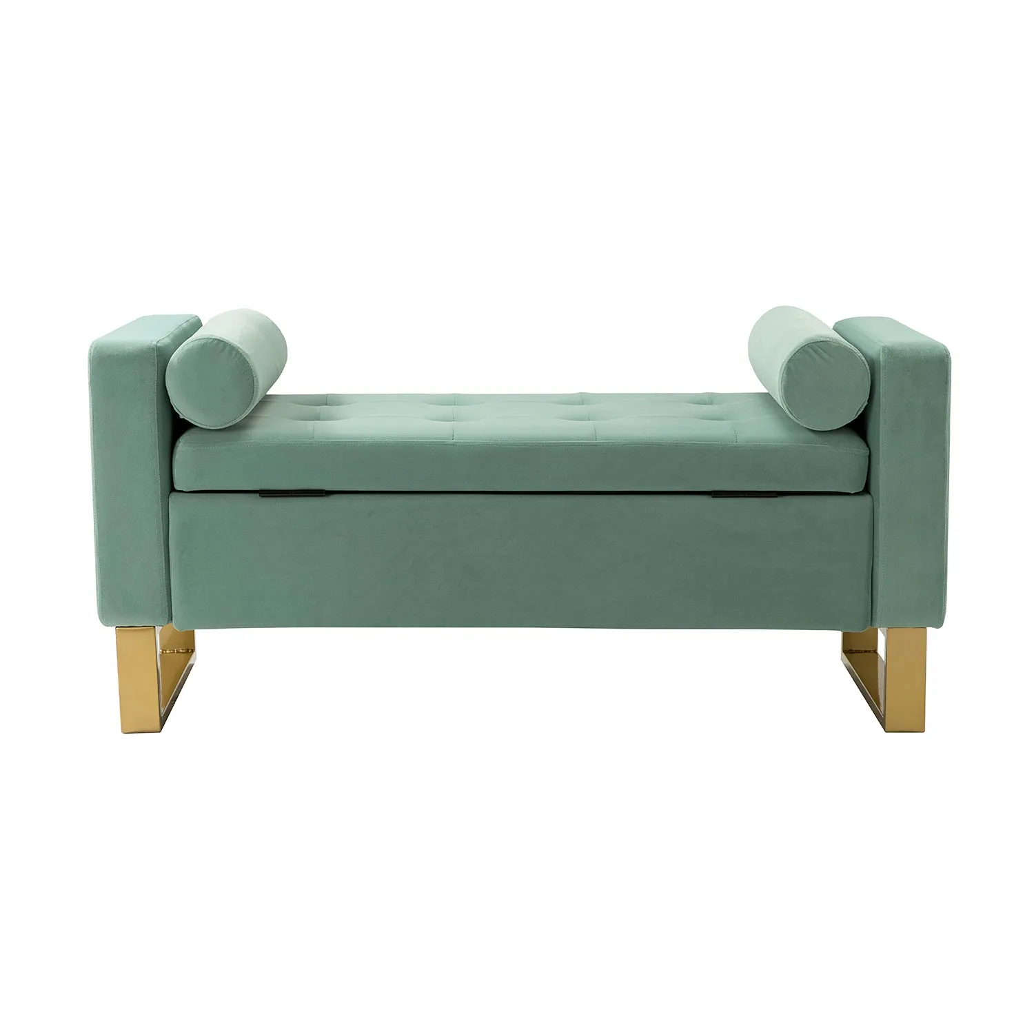 Sabina 50.4" Tufted Flip-Top Storage Bench for Stylish Interiors