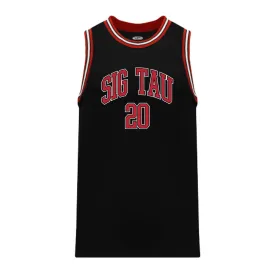 Sig Tau Black Basketball Jersey