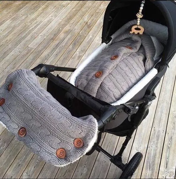 Sleeping Bag Outdoor Button Baby Knitted Sleeping Bag