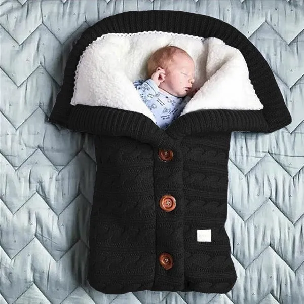 Sleeping Bag Outdoor Button Baby Knitted Sleeping Bag