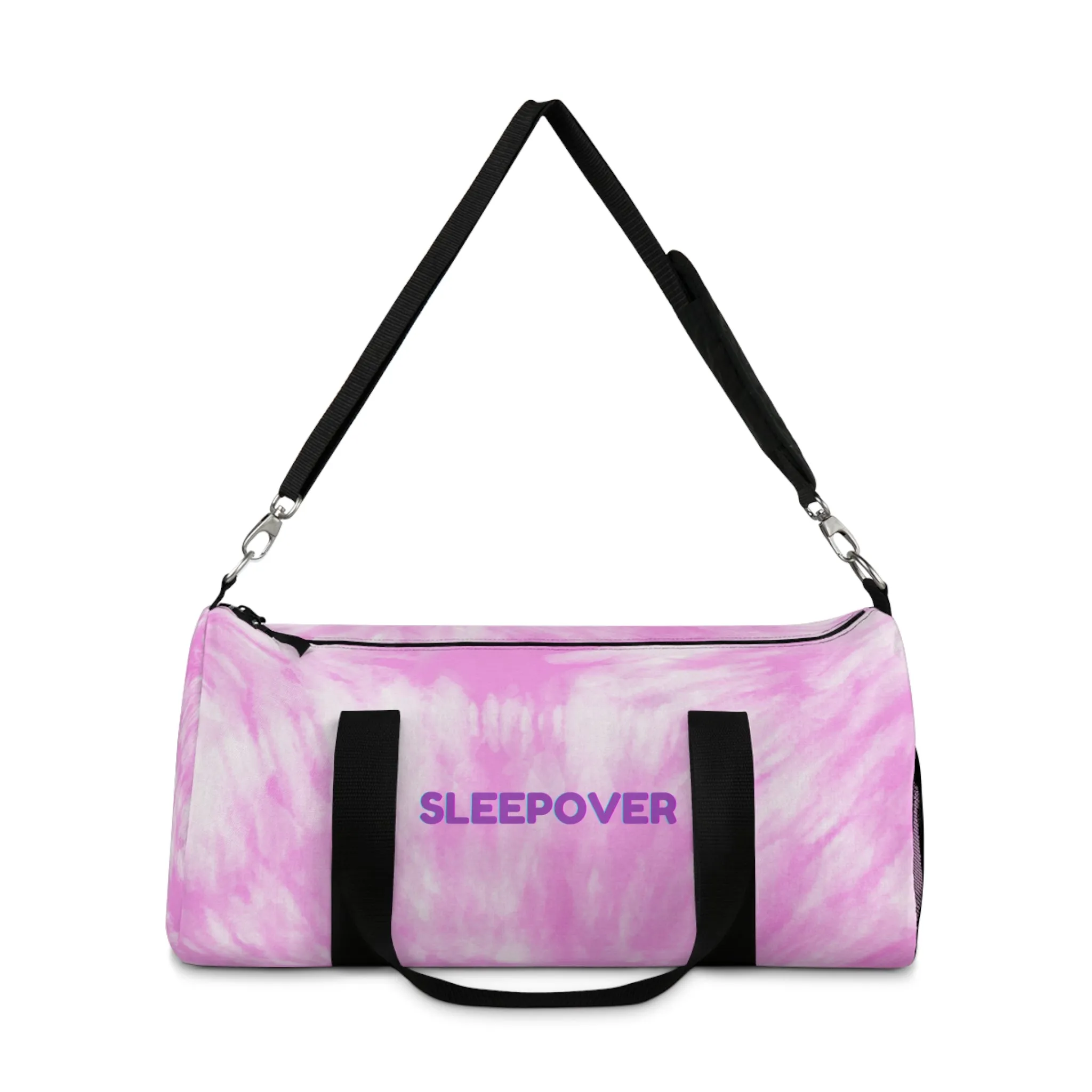 Sleepover Tie Dye Duffel Bag, Tween Birthday Gift, Sleepover birthday Gift, Personalize your name or Initials or custom, Duffel for Tween