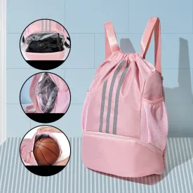 Sohiwoo Waterproof Drawstring Backpack Foldable Outdoor Sports Backpack for Gym Fitness - Perfect for Travel & Exercise