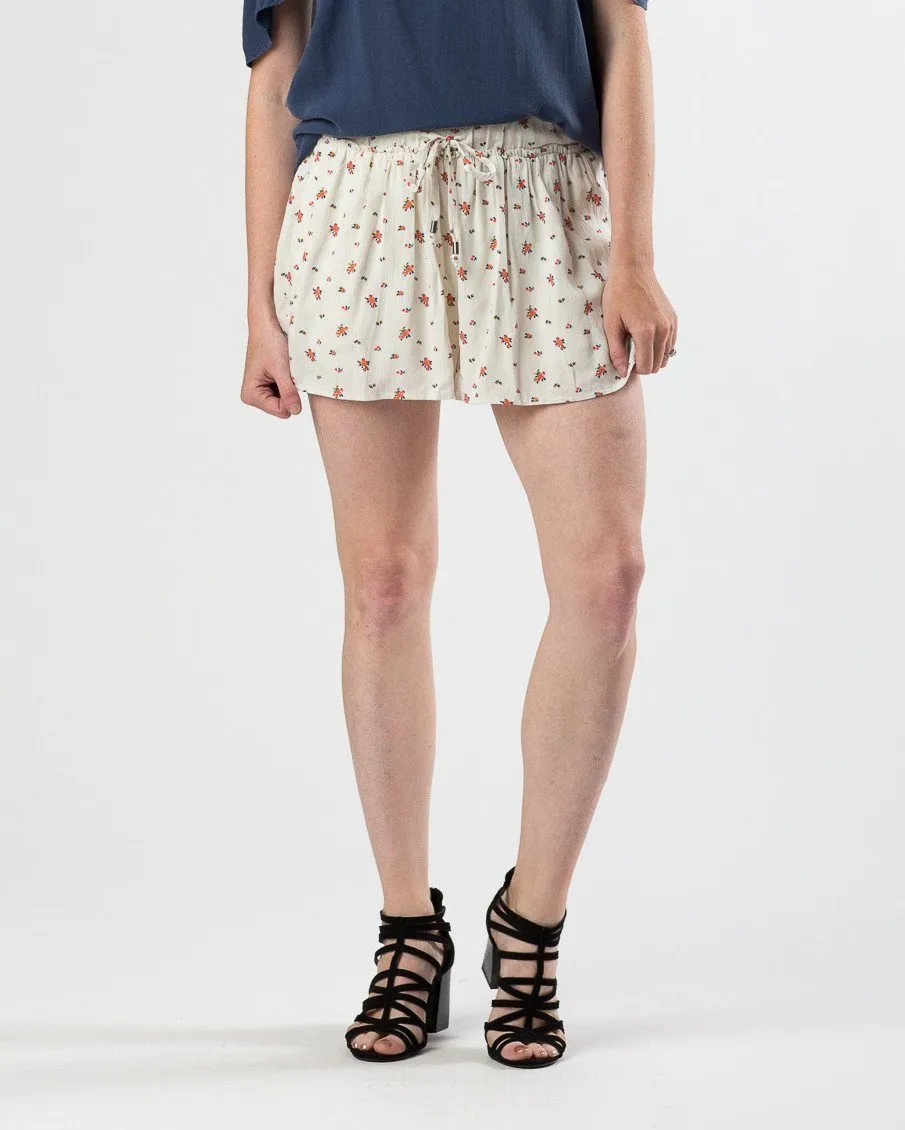 Splendid Ecru Floral Print Shorts | Festival Shorts