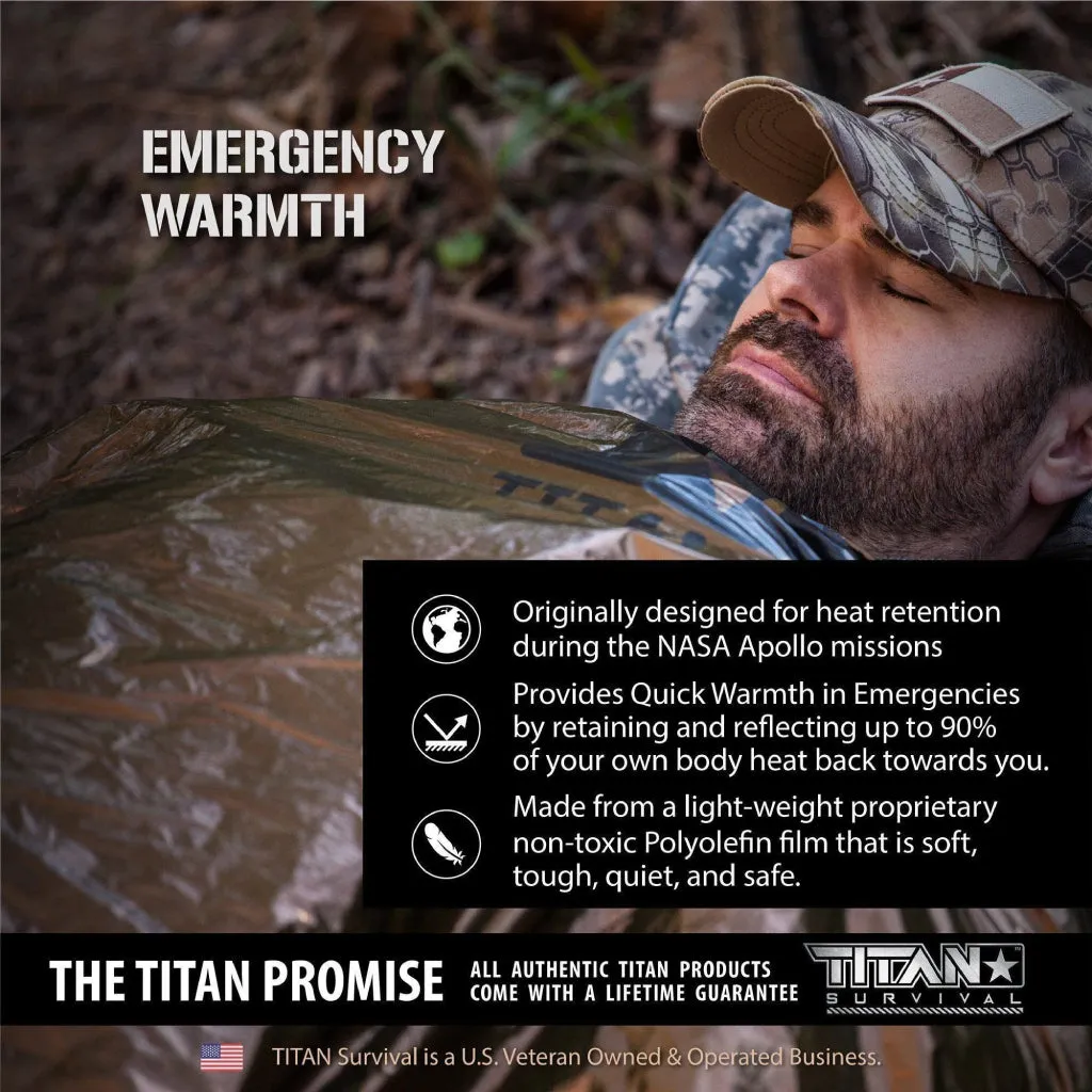 Titan Survival Emergency Sleeping Bag - Woodland Shroud