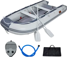 Vevor Inflatable Dinghy Boat 6-Person with Adjustable Bench and Accessories New