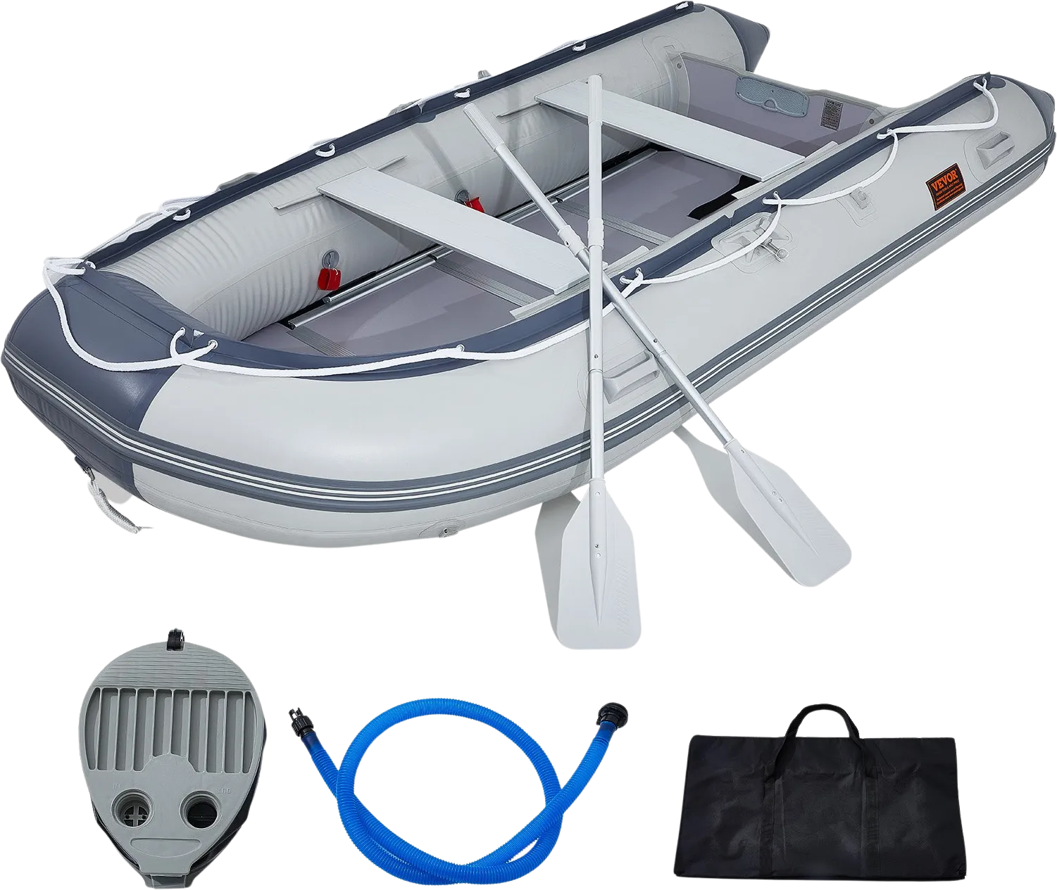 Vevor Inflatable Dinghy Boat 6-Person with Adjustable Bench and Accessories New