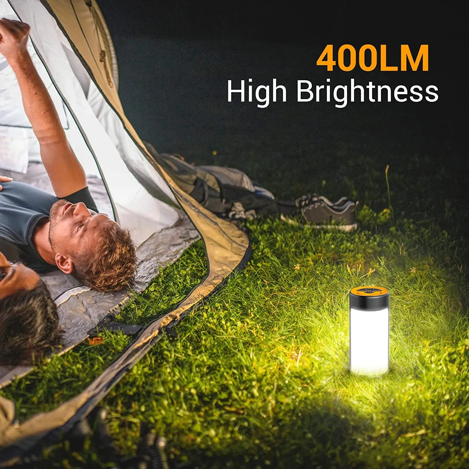 VividLight CampFire 400LM: 5 Light Modes, Water-Resistant, Portable, Emergency, Tent Lights for Camping Power