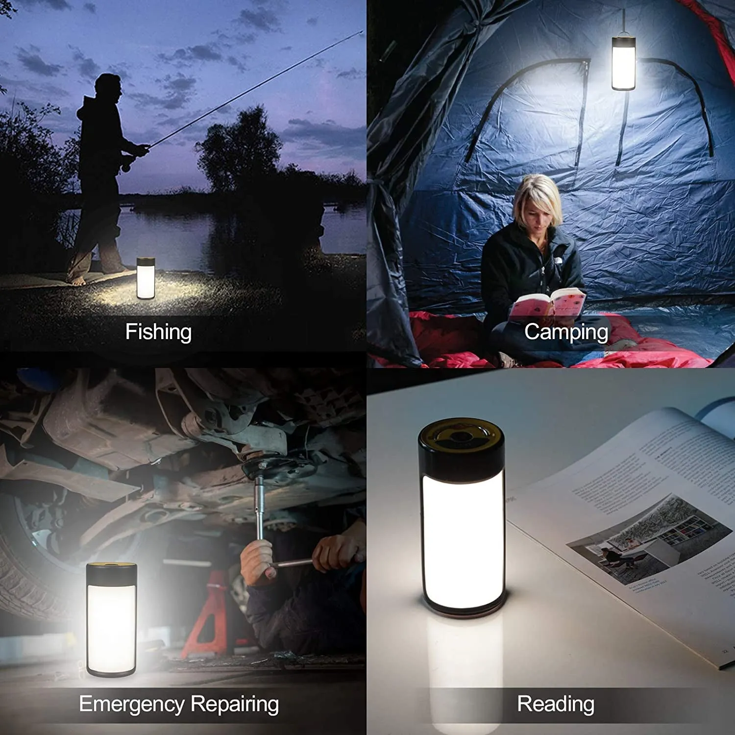 VividLight CampFire 400LM: 5 Light Modes, Water-Resistant, Portable, Emergency, Tent Lights for Camping Power