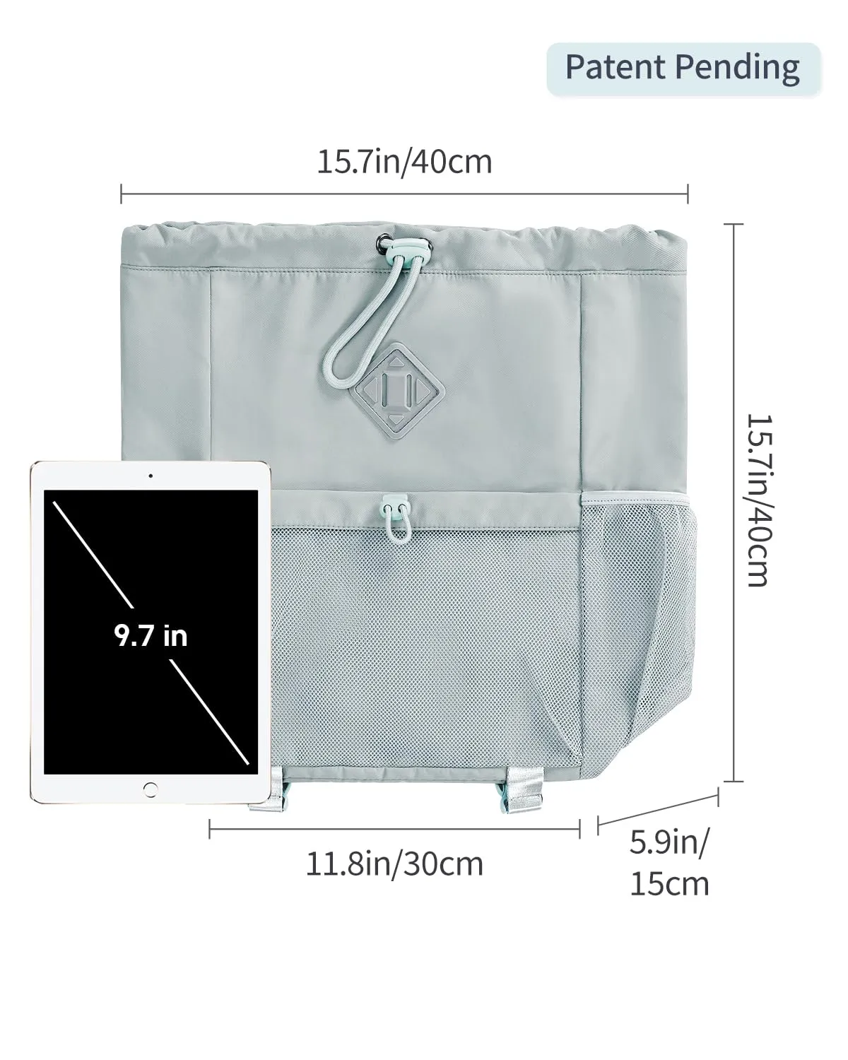 WANDF Drawstring Backpack with Yoga Mat Strap