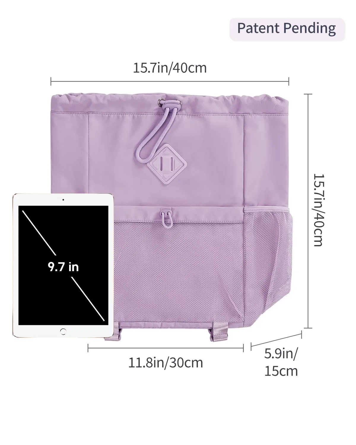 WANDF Drawstring Backpack with Yoga Mat Strap